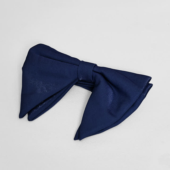 Nœud papillon surdimensionné en satin de soie brillant pour homme