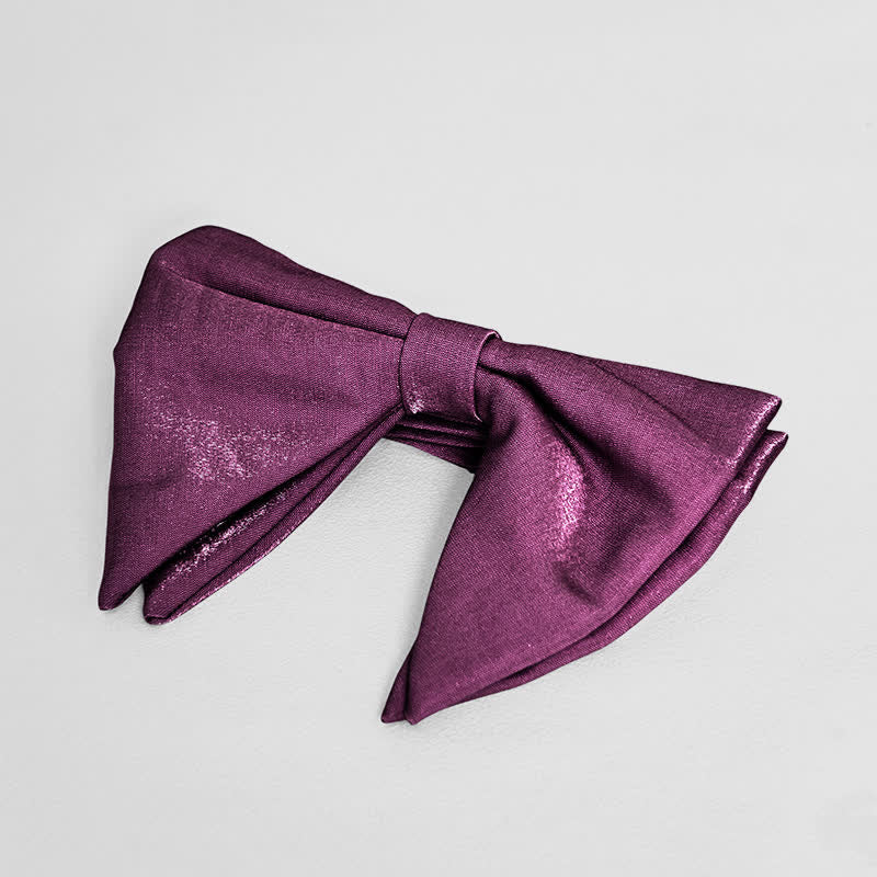 Nœud papillon surdimensionné en satin de soie brillant pour homme