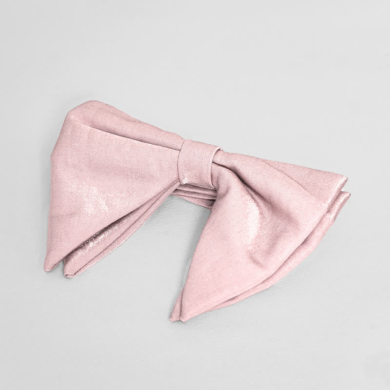 Nœud papillon surdimensionné en satin de soie brillant pour homme