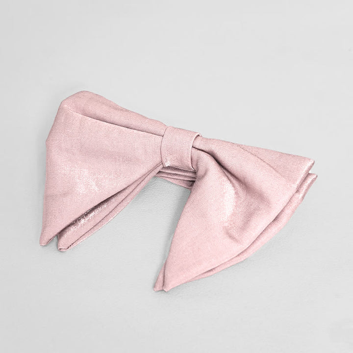 Nœud papillon surdimensionné en satin de soie brillant pour homme