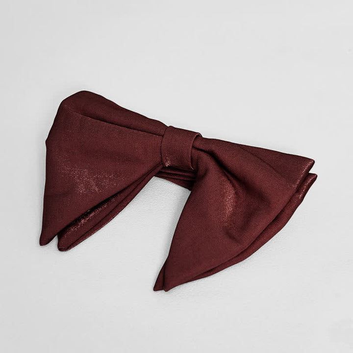 Nœud papillon surdimensionné en satin de soie brillant pour homme