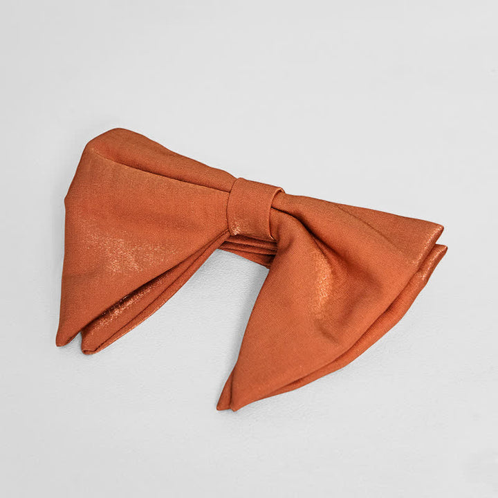 Nœud papillon surdimensionné en satin de soie brillant pour homme