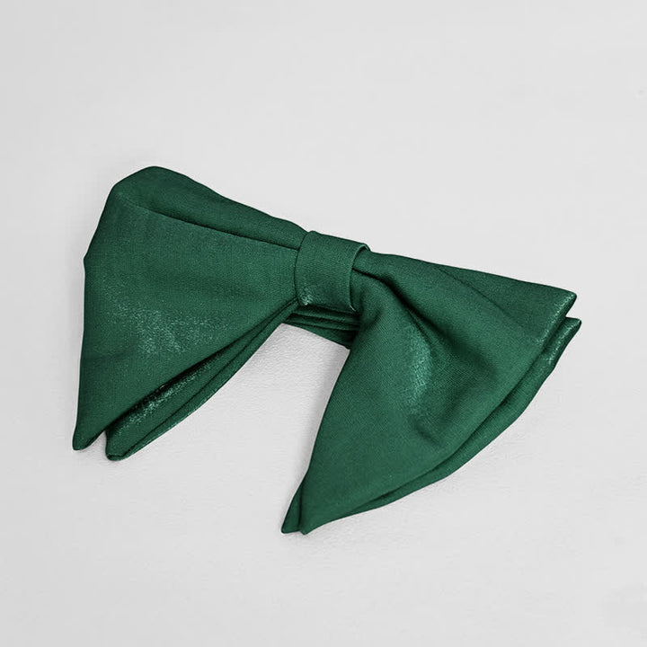 Nœud papillon surdimensionné en satin de soie brillant pour homme