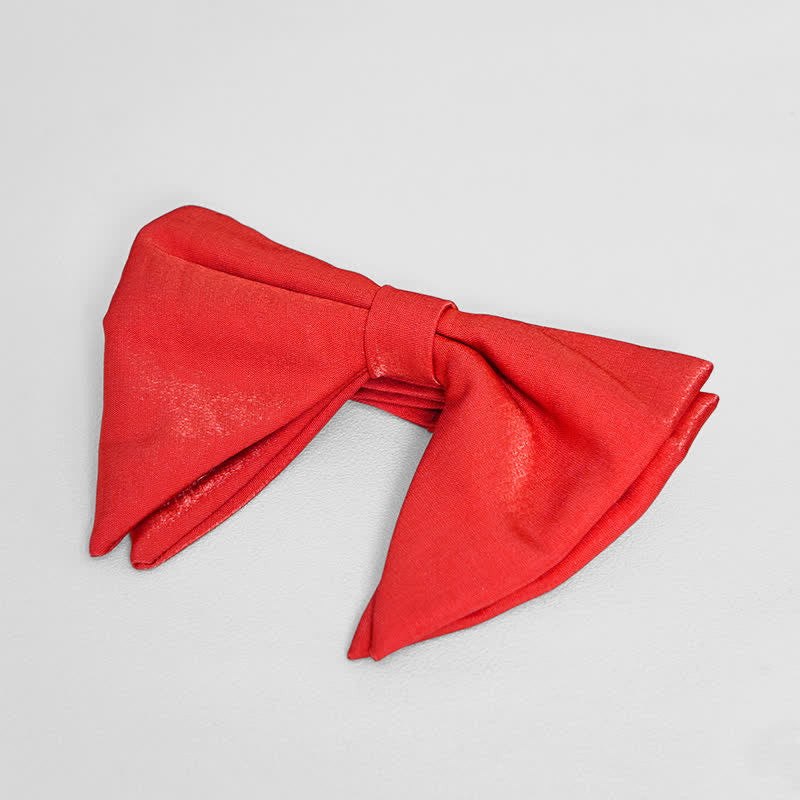 Nœud papillon surdimensionné en satin de soie brillant pour homme