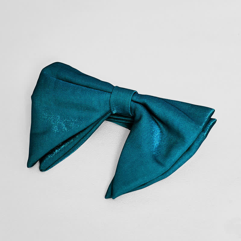 Nœud papillon surdimensionné en satin de soie brillant pour homme