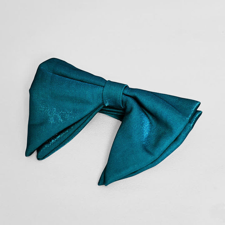 Nœud papillon surdimensionné en satin de soie brillant pour homme