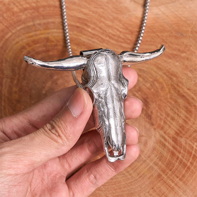 Boucle de ceinture multifonction avec pendentif en forme de tête de taureau Longhorn EDC