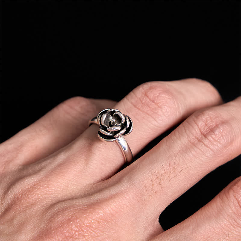 Bague d'autodéfense réglable et détachable en forme de fleur de rose torsadée - image 2