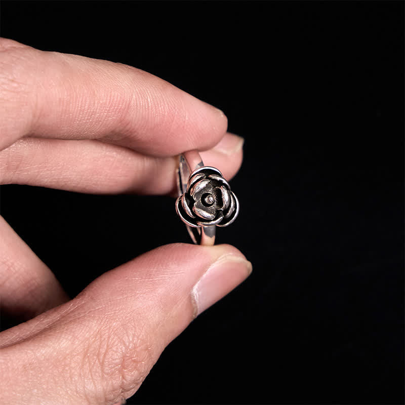 Bague d'autodéfense réglable et détachable en forme de fleur de rose torsadée - image 4
