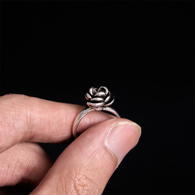 Bague d'autodéfense réglable et détachable en forme de fleur de rose torsadée - image 5