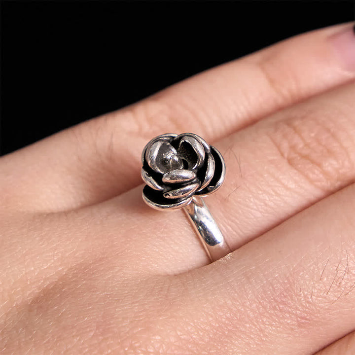 Bague d'autodéfense réglable et détachable en forme de fleur de rose torsadée - image 6