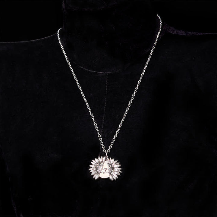 Ensemble de colliers et boucles de ceinture en argent avec couteau caché et rose à faire soi-même