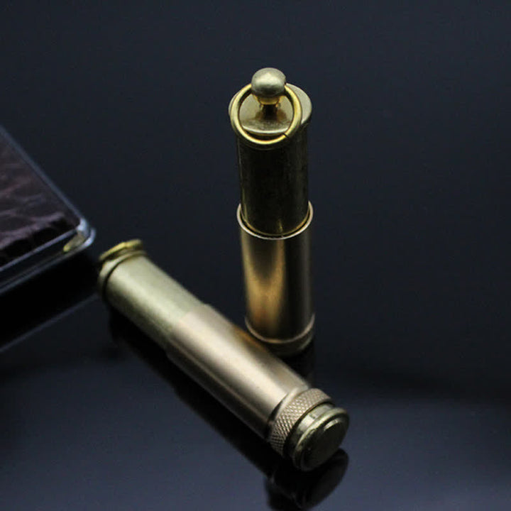 Porte-clés rétro en bronze, briquet à kérosène rechargeable et portable - image 6