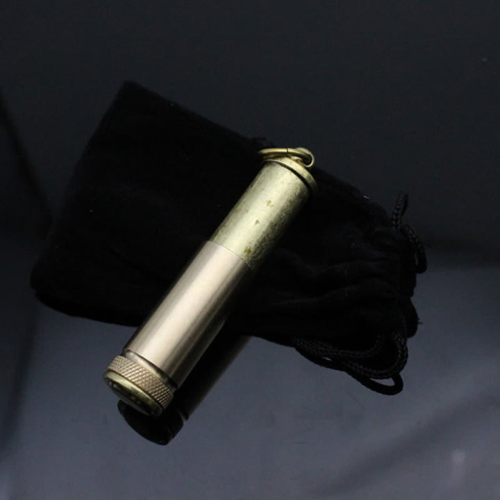 Porte-clés rétro en bronze, briquet à kérosène rechargeable et portable - image 5