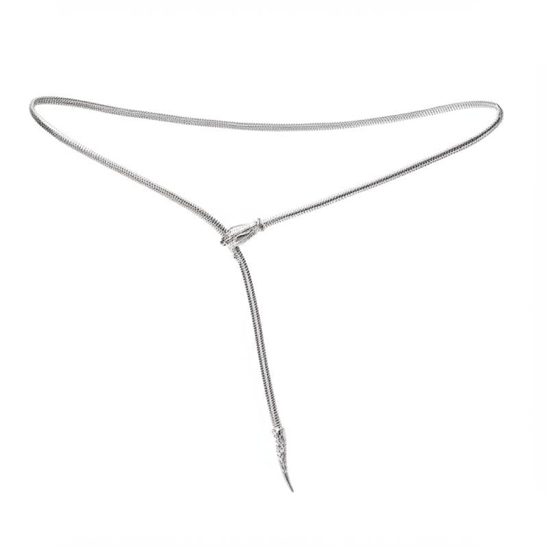 Ceinture en chaîne serpent en argent doré pour femme
