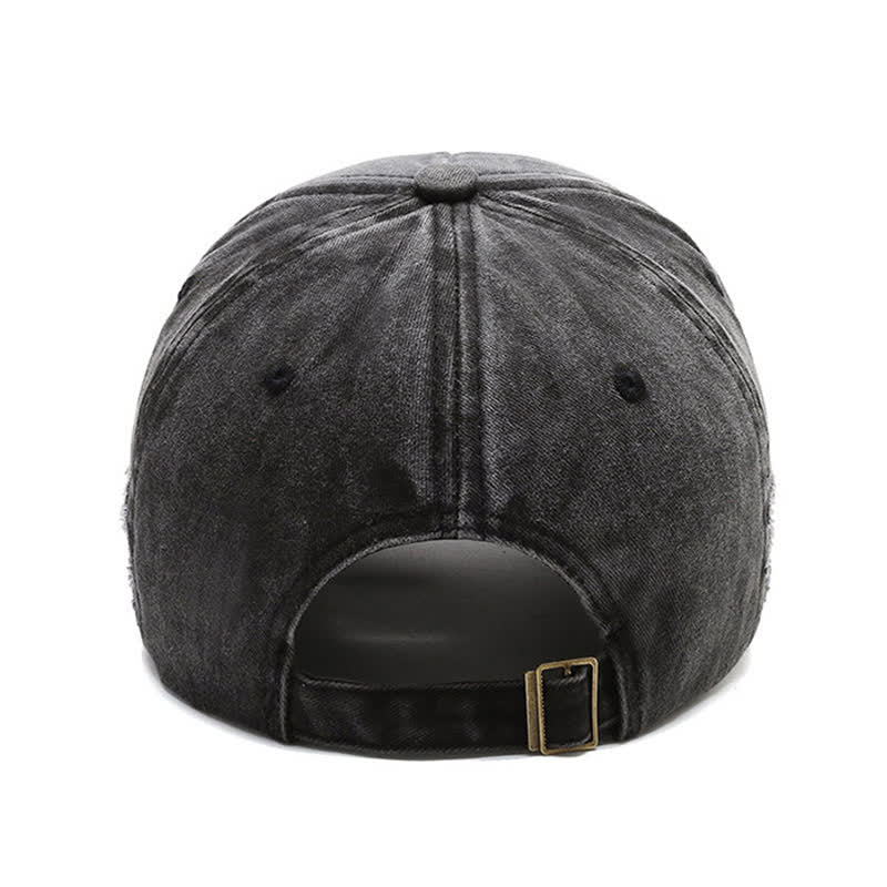 Casquette de baseball délavée avec tête de taureau Longhorn brodée
