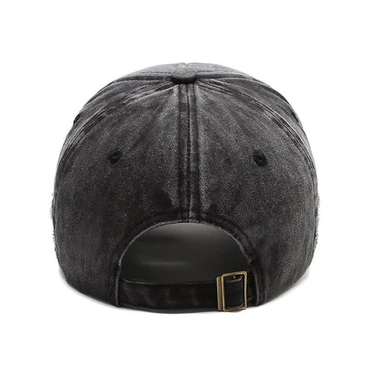 Casquette de baseball délavée avec tête de taureau Longhorn brodée