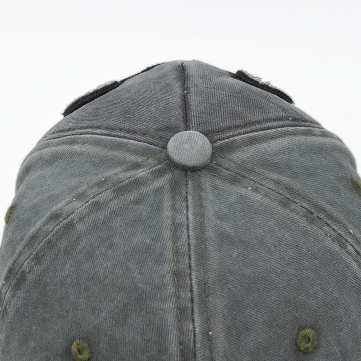 Casquette de baseball délavée brodée style urbain vintage