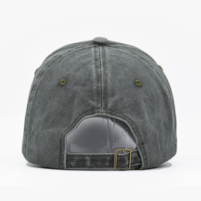 Casquette de baseball délavée brodée style urbain vintage
