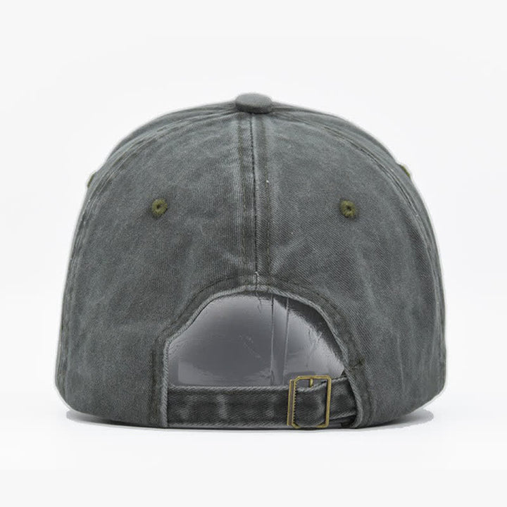 Casquette de baseball délavée brodée style urbain vintage