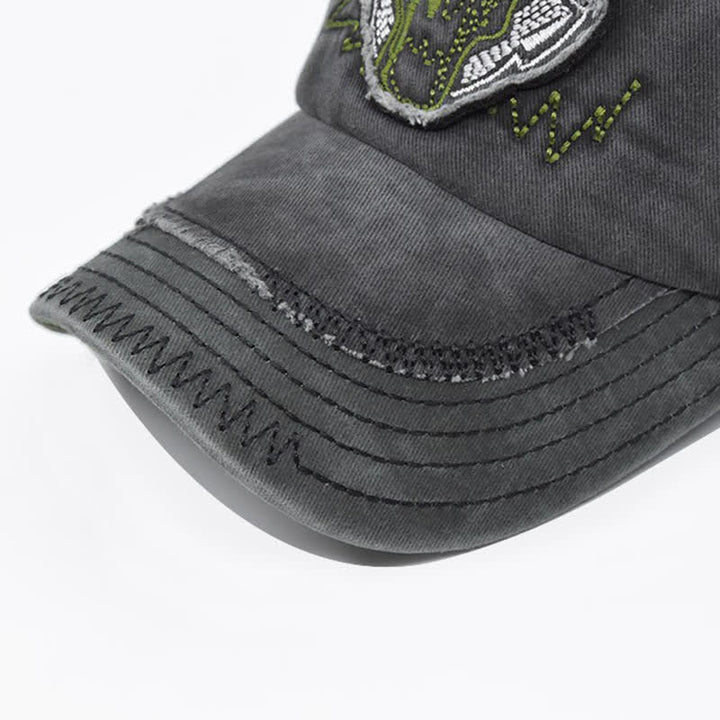Casquette de baseball délavée brodée style urbain vintage