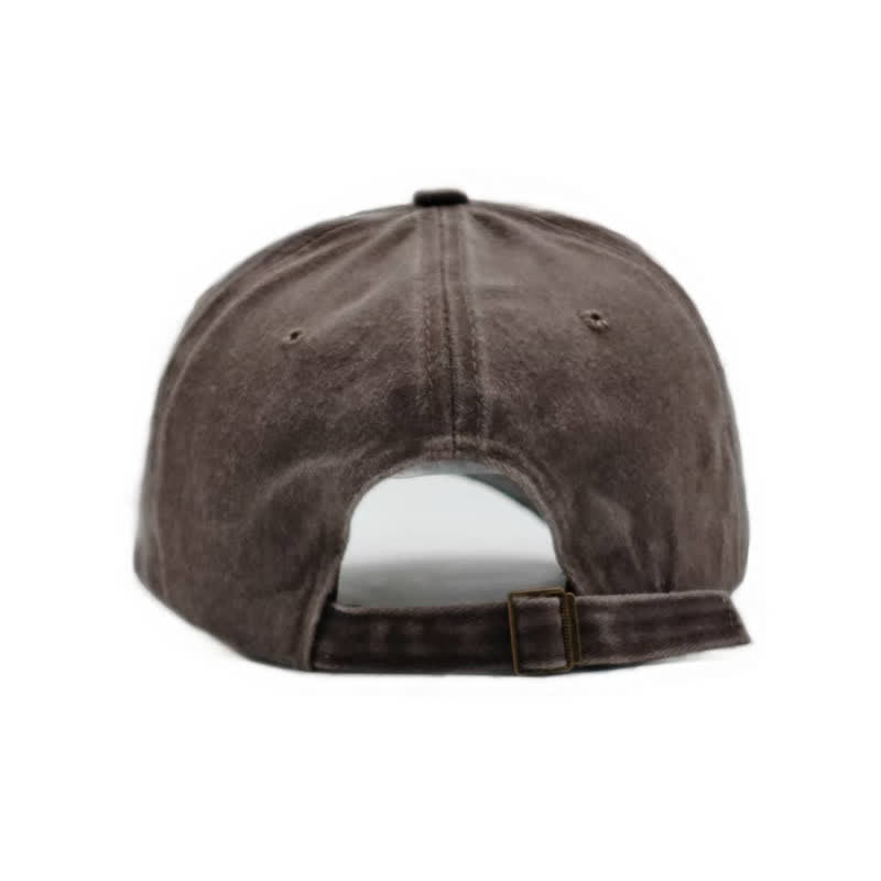 Casquette de baseball délavée à bords effilochés et brodés de requins
