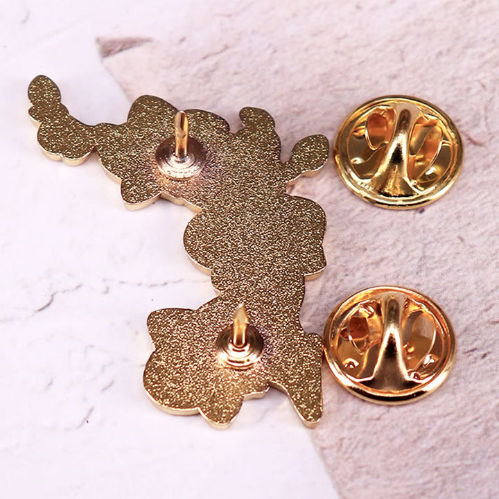 Broche élégante en émail pour femme, motif orchidée