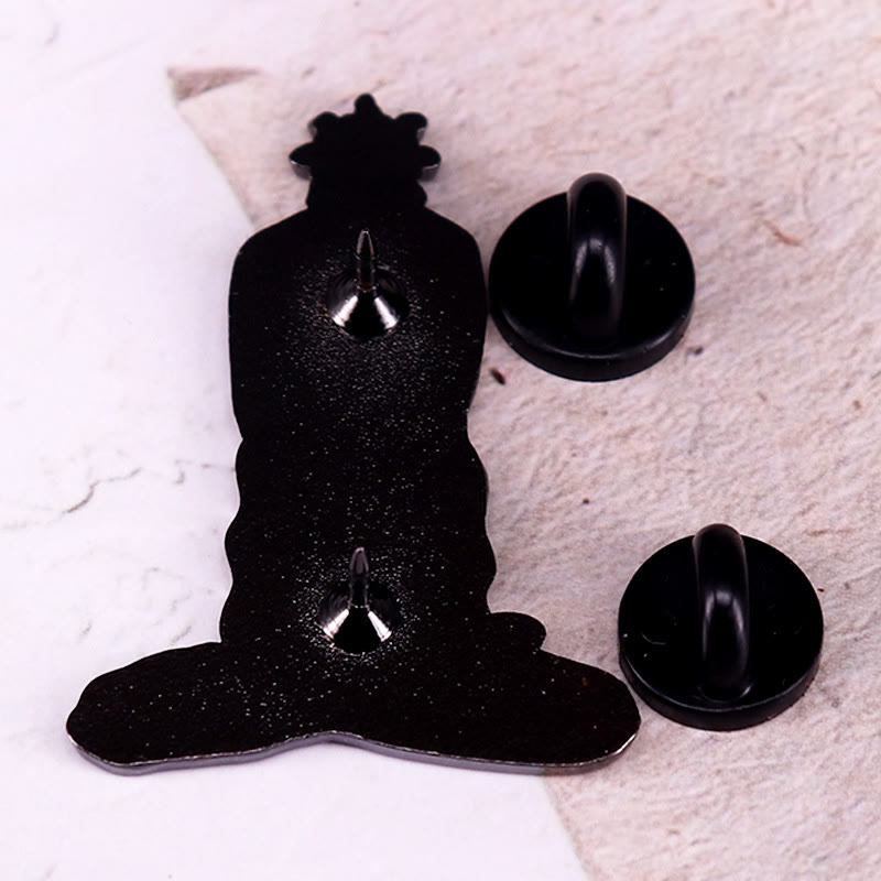 Broche en émail pour femme, déesse céleste du soleil et de la lune