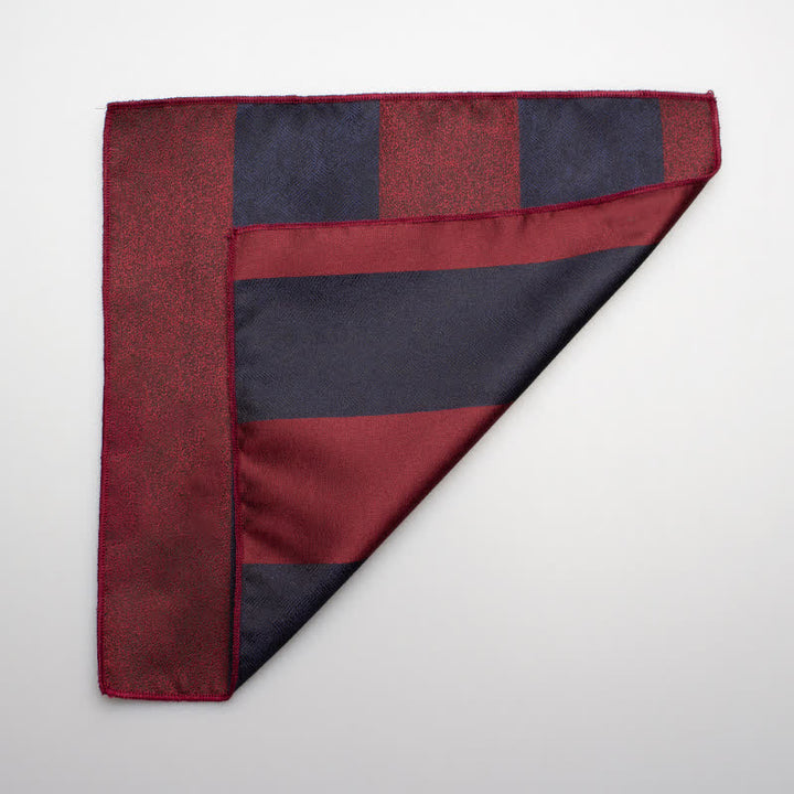 Pochette de costume à rayures épaisses et couleurs contrastées pour homme