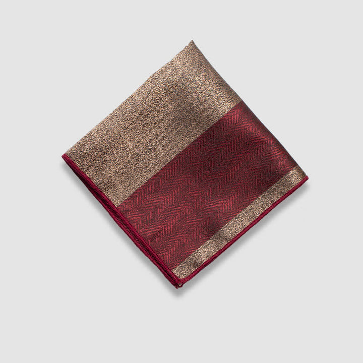 Pochette de costume à rayures épaisses et couleurs contrastées pour homme