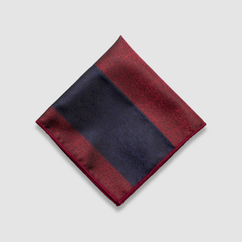Pochette de costume à rayures épaisses et couleurs contrastées pour homme