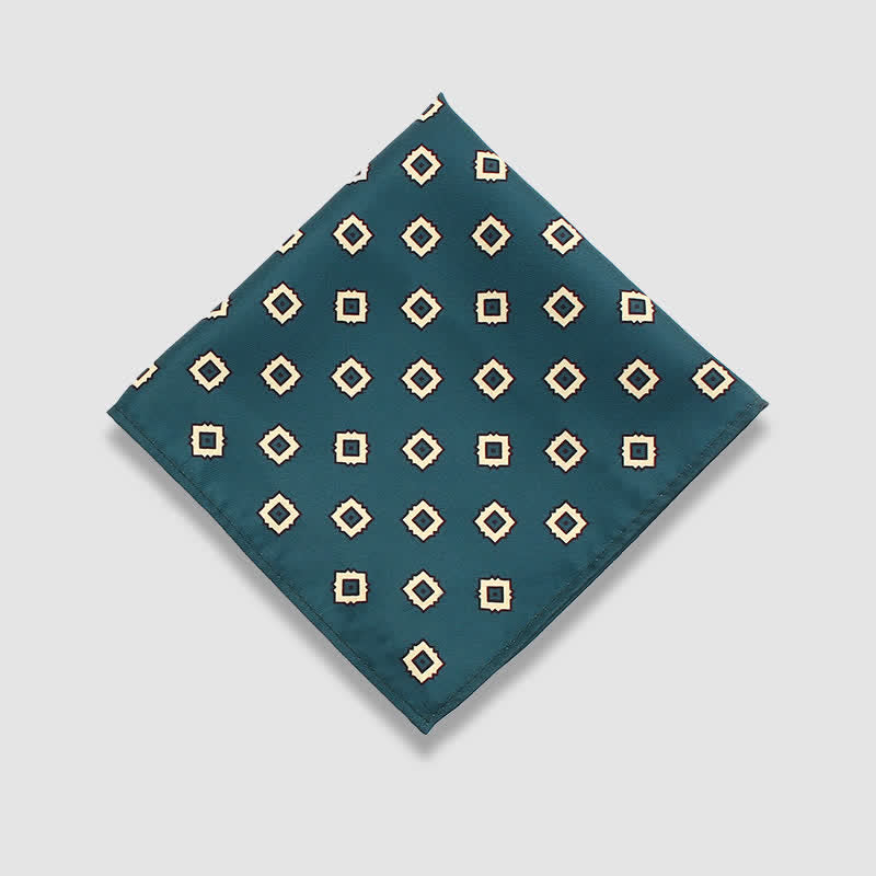 Pochette de costume vintage à pois et motif cachemire pour homme