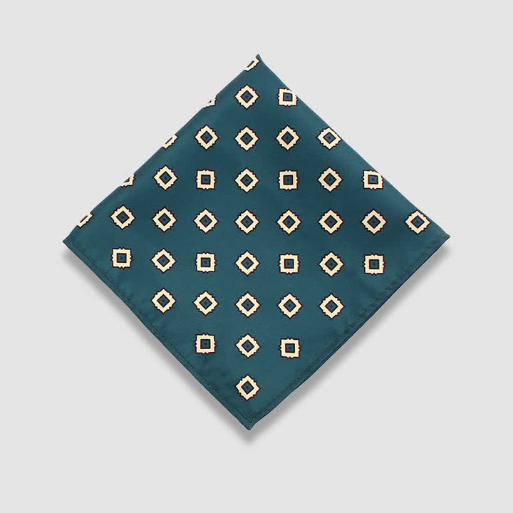 Pochette de costume vintage à pois et motif cachemire pour homme