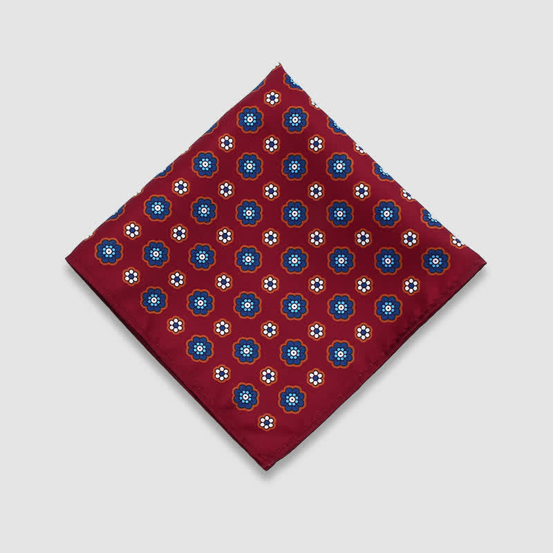 Pochette de costume vintage à pois et motif cachemire pour homme