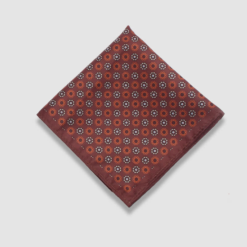 Pochette de costume vintage à pois et motif cachemire pour homme