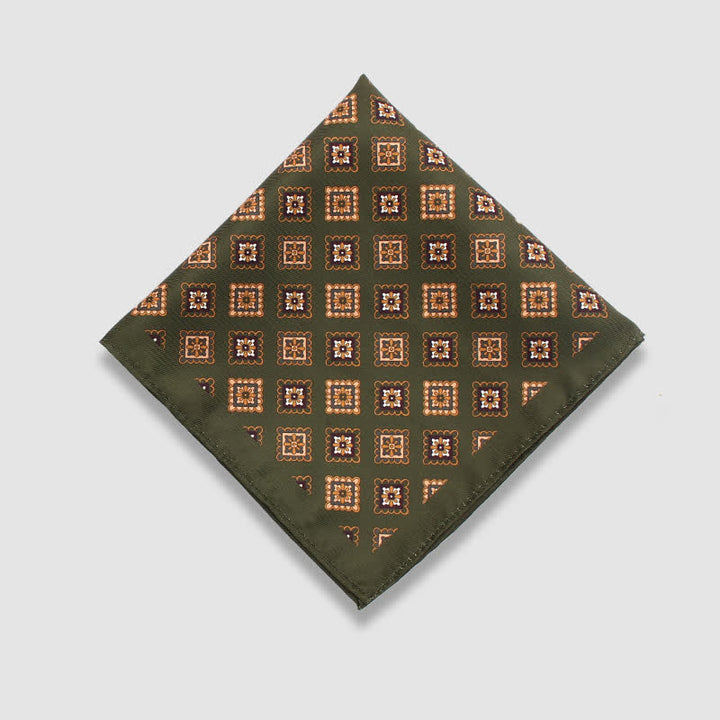 Pochette de costume vintage à pois et motif cachemire pour homme