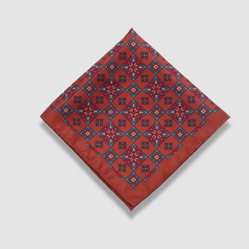 Pochette de costume vintage à pois et motif cachemire pour homme
