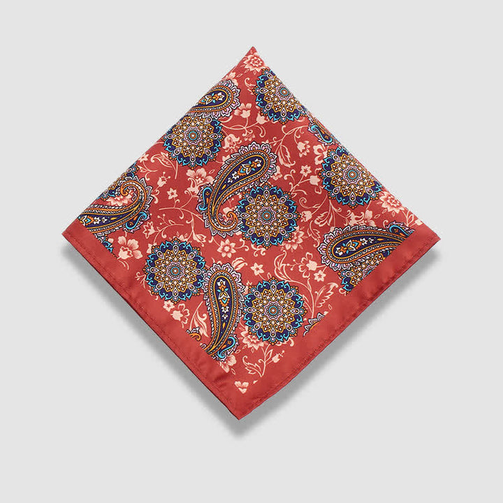 Pochette de costume vintage à pois et motif cachemire pour homme