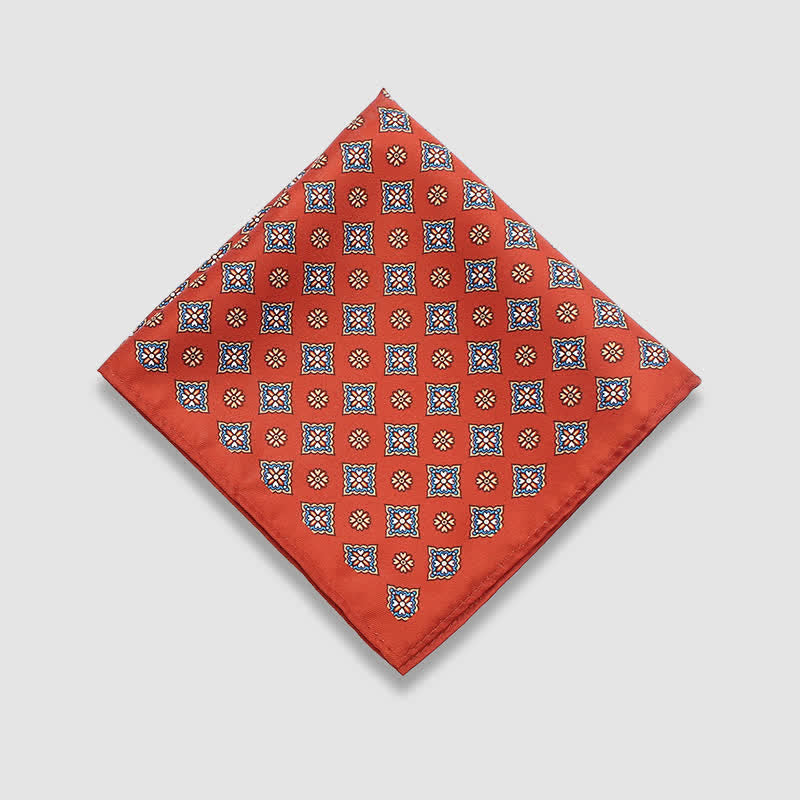 Pochette de costume vintage à pois et motif cachemire pour homme
