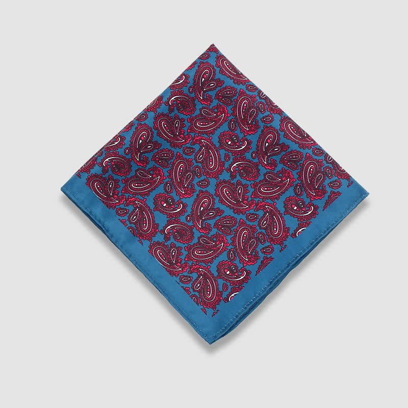 Pochette de costume vintage à pois et motif cachemire pour homme