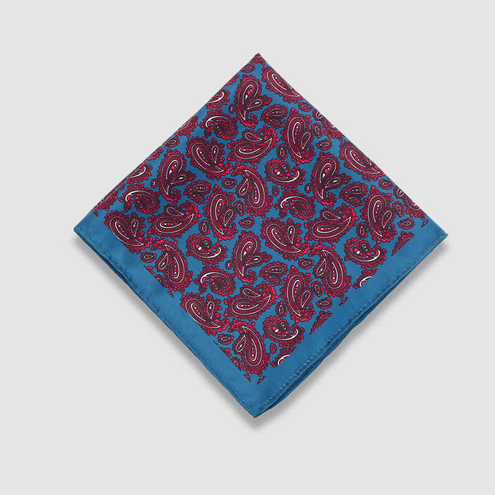 Pochette de costume vintage à pois et motif cachemire pour homme