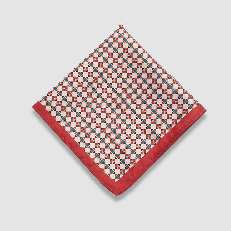 Pochette de costume vintage à pois et motif cachemire pour homme