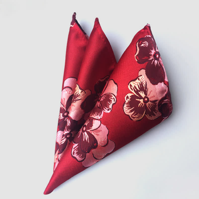 Pochette de mariage à fleurs cachemire colorées pour homme