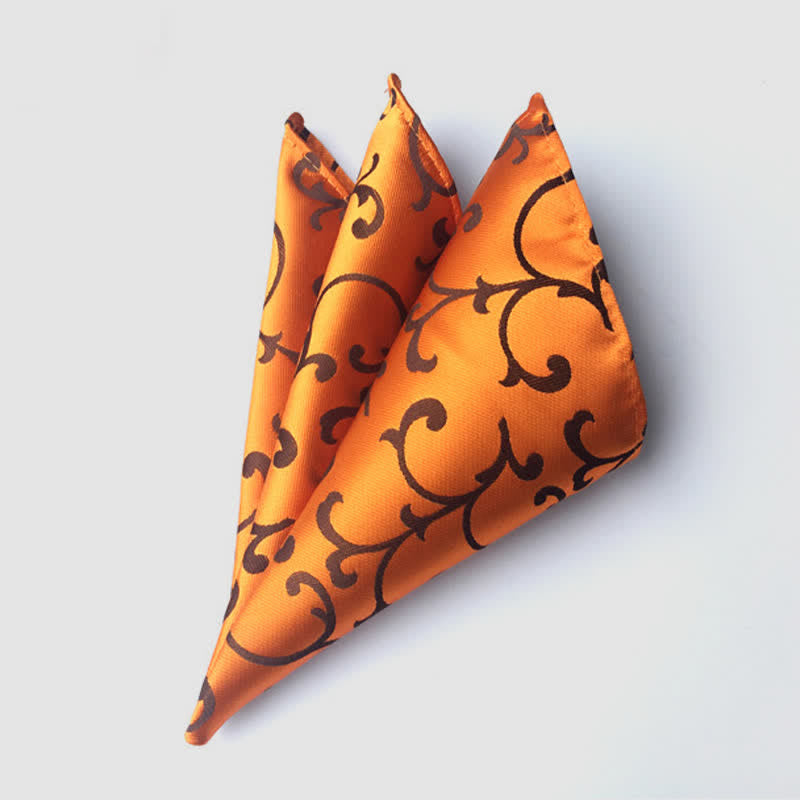 Pochette de mariage à fleurs cachemire colorées pour homme