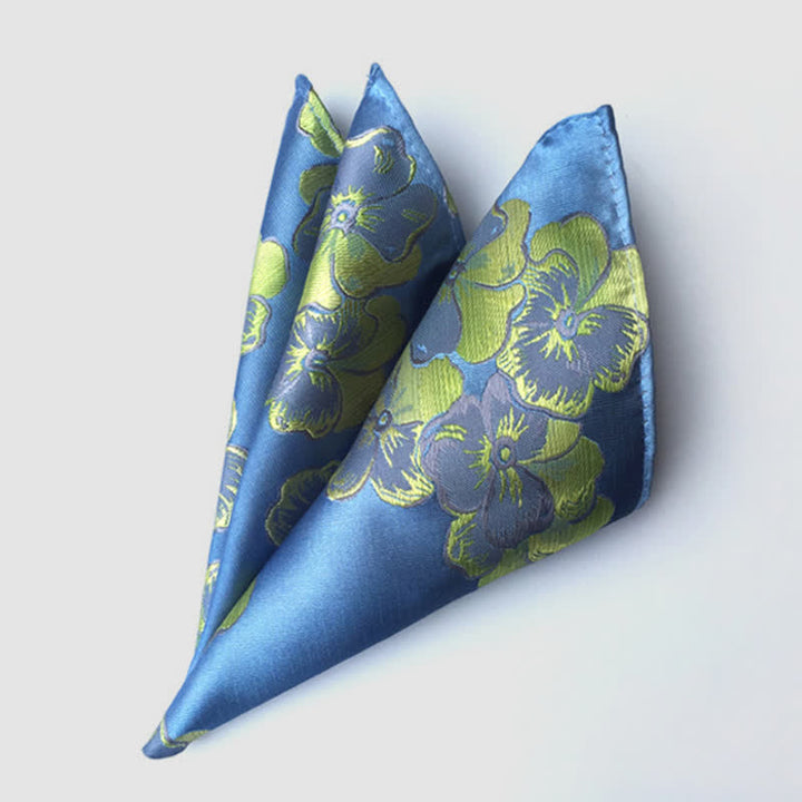 Pochette de mariage à fleurs cachemire colorées pour homme