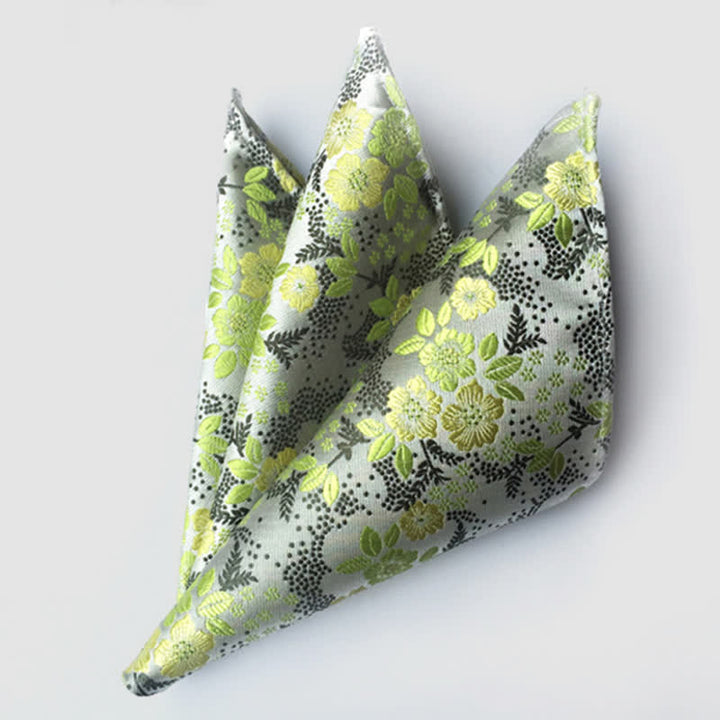 Pochette de mariage à fleurs cachemire colorées pour homme