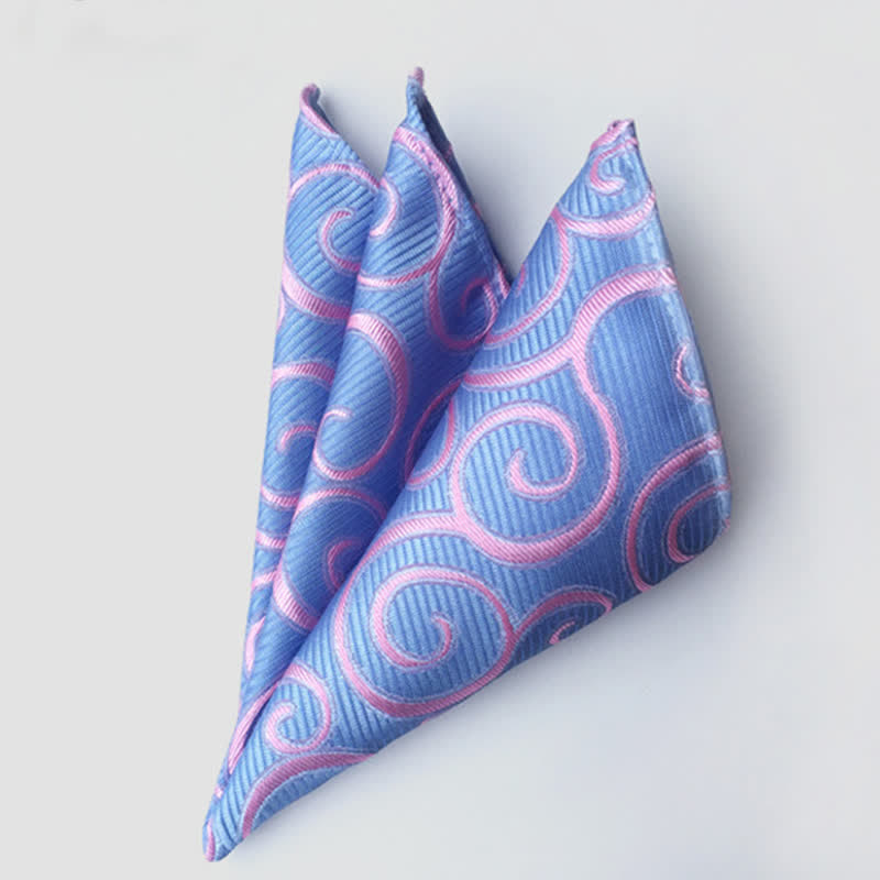 Pochette de mariage à fleurs cachemire colorées pour homme
