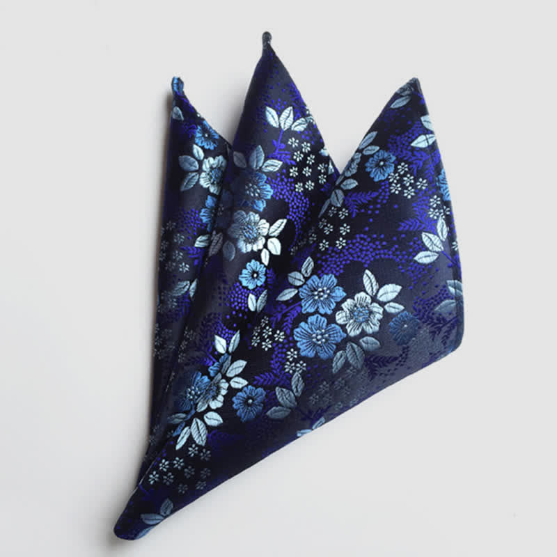 Pochette de mariage à fleurs cachemire colorées pour homme