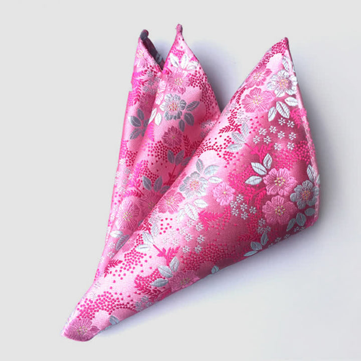 Pochette de mariage à fleurs cachemire colorées pour homme