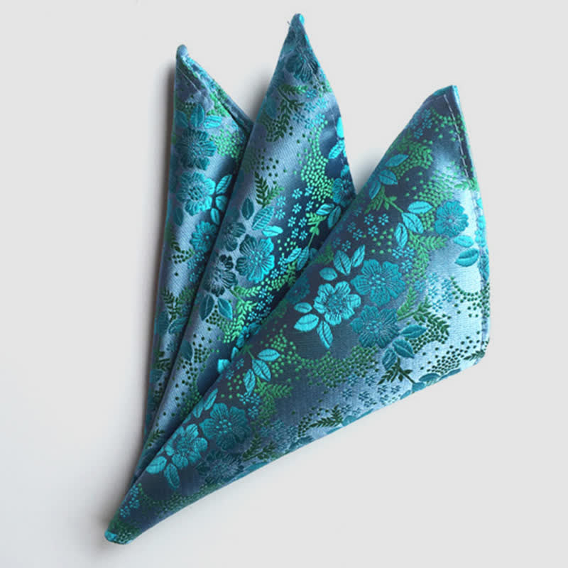Pochette de mariage à fleurs cachemire colorées pour homme